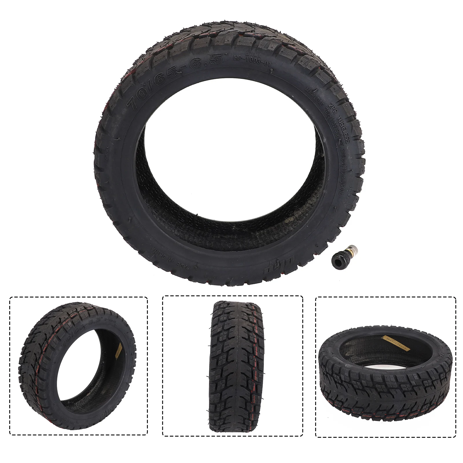 Tyre Tubeless Tire Rubber 10x2.75-6.5 Cycling Parts Electric Scooter Accessories Off-road Tire Replacement 70/65-6.5