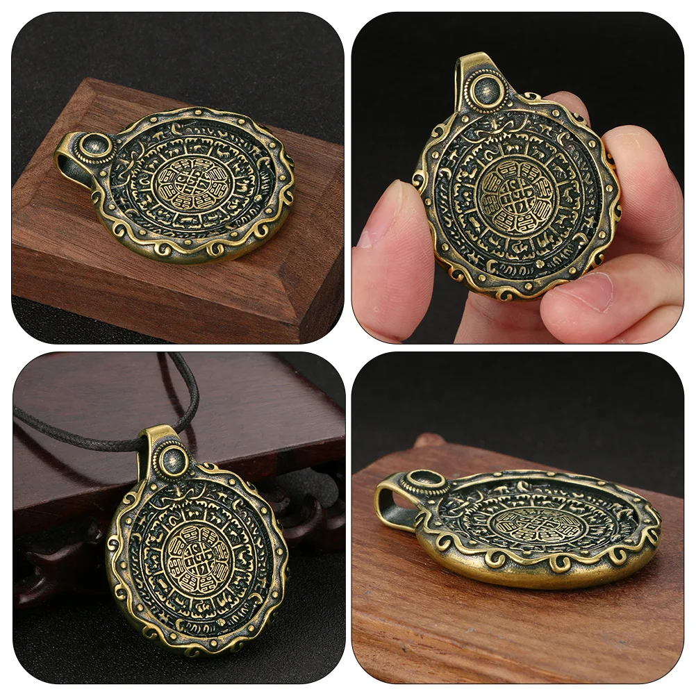 

Creative Retro Brass Bagua Pendant Keychain Decor Diy Gift Men'S Vintage Hanging Adornment Party Favors Home Decor Gadget