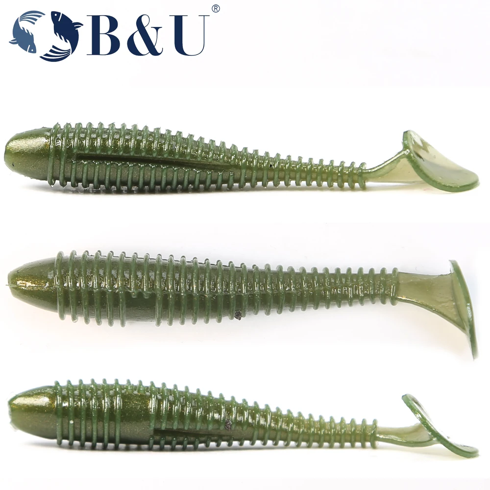 B&U 55mm/70mm Swing Impact FAT Soft Fishing Lures Paddle Tail Lures Wobbler Fishing soft Lure For bass Silicone Bait