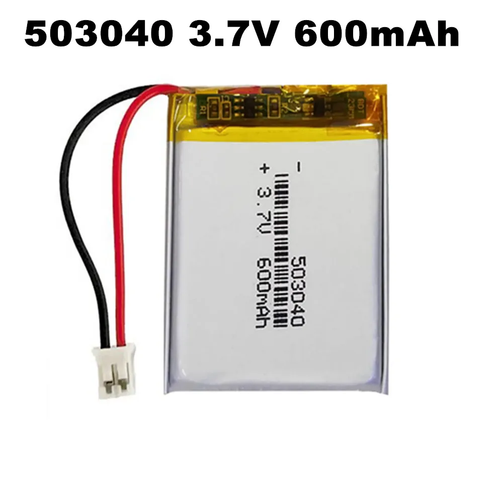 3.7 فولت 600 مللي أمبير بطاريات ليبو 503040 053040 ليثيوم أيون بوليمر بطارية ليثيوم لمكبر الصوت راديو VCR مصباح ليد خلايا GPS قابلة للشحن