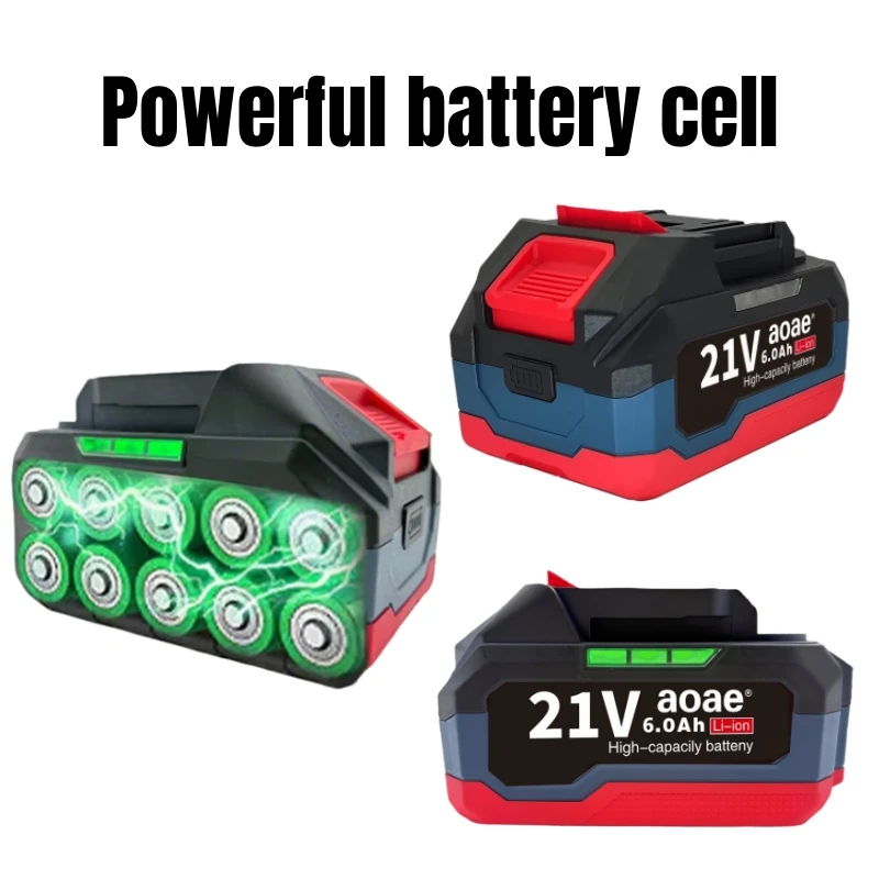 Originální baterie AOAE 21V 18V 12.0Ah pro náhradní lithium-iontovou baterii Makita 18V 21V 6.0Ah pro elektrické nářadí 18650 - náhled 4