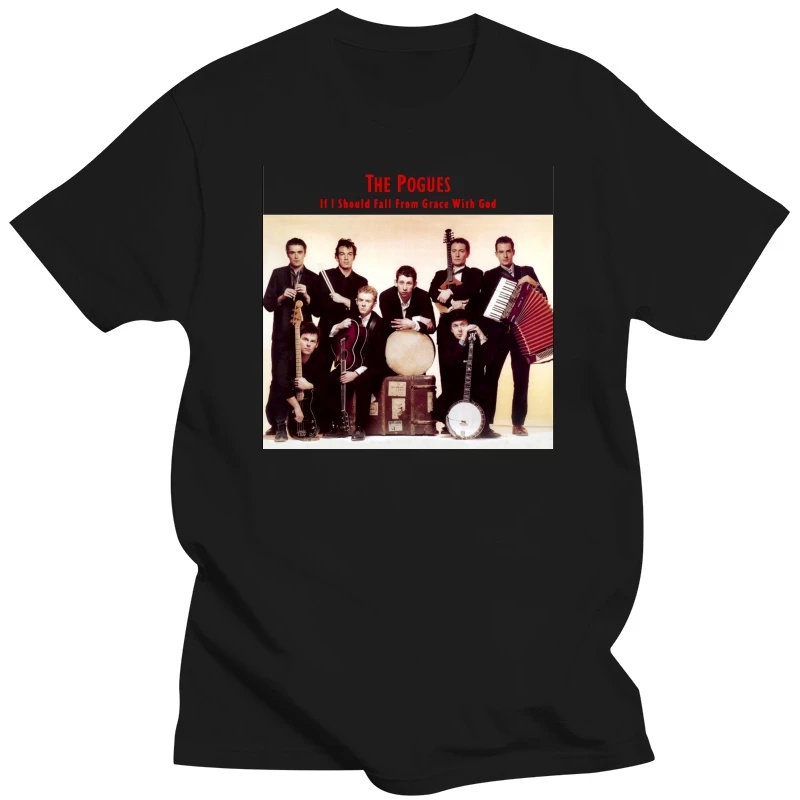 male tee-shirt graphic t shirts New The Pogues Album Punk Rock Band Legend Men'S Black T-Shirt M Xl 2Xl 22Xl unisex Tee Shirt