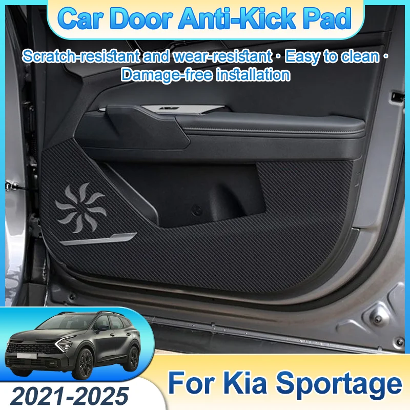 

For Kia Sportage NQ5 2022-2025 Car Door Anti-Kick Pad Anti Dirt Mat Anti-scratch film Protection Sticker Interior Accessories