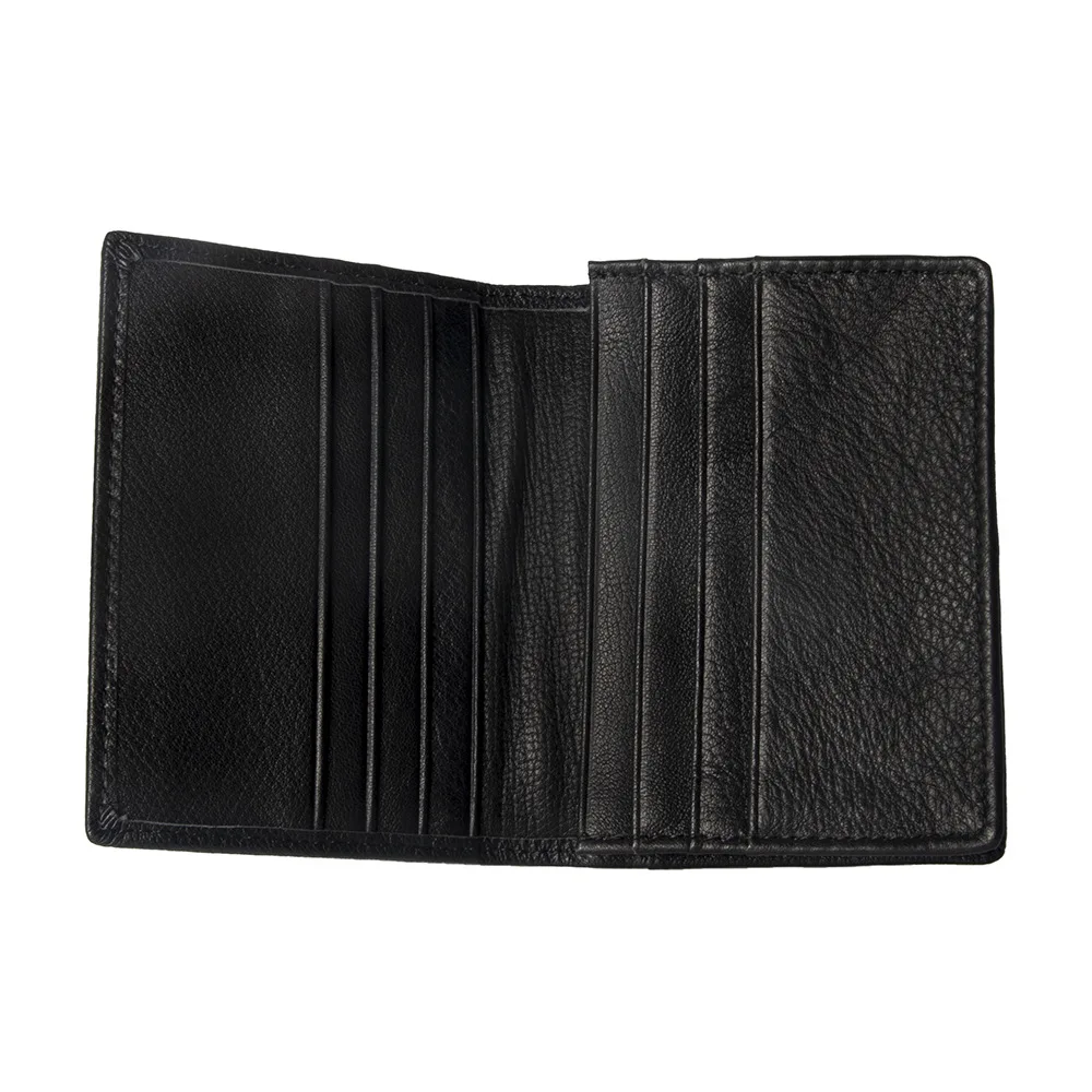 Crazy Horse Leather Card Holder Wallet for Men with Multiple Card Slots and Coin Pocket