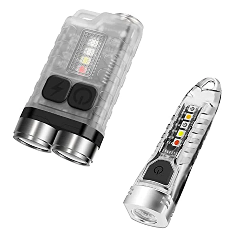 V3 Mini Keychain Flashlights,900LM USB-C Rechargeable LED Flash Light With Tail Magnet,V1 IPX6 Pocket Flashlight