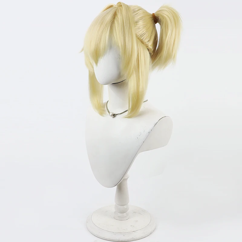 Grave Cosplay Wig Nikke Goddess of Victory Yellow Short Synthetic Hair Heat Resistant Halloween Role Play Party + Free Wig Cap view 4