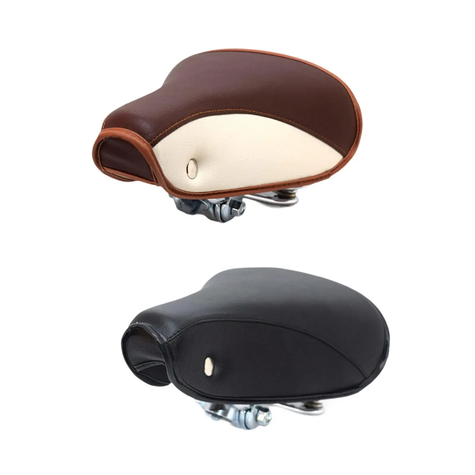 Vintage Bike Saddle Wide Cushioned Shockproof Comfortable Padded Bicycle Saddle for Electric Bikes Moutain Bike Men Women