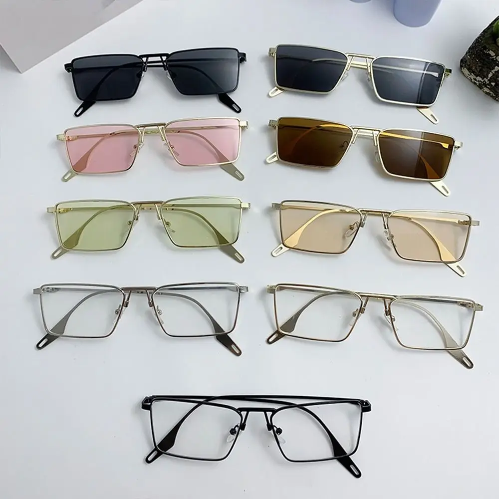 

Retro Narrow Rectangular Sunglasses Korean UV Protection Metal Frame Shades Unisex Fashion Eyewear for Women & Men
