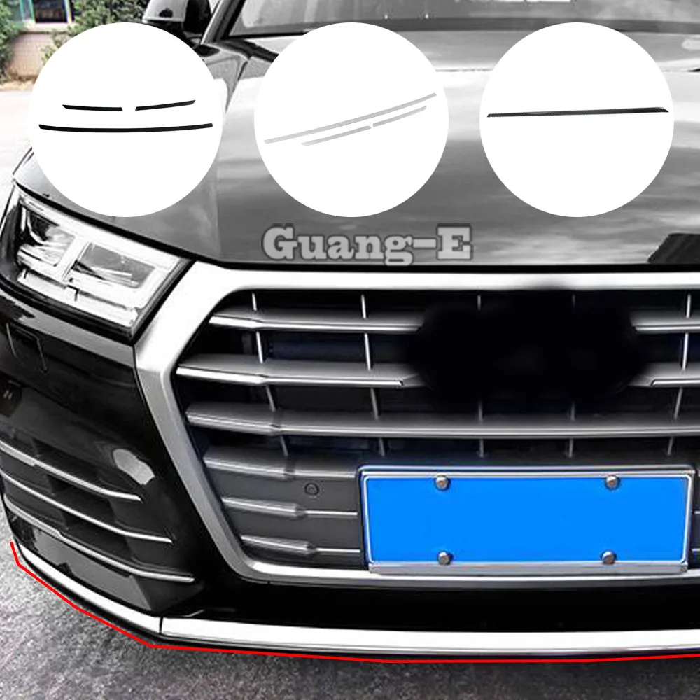 

Car Cover ABS Plastic/Steel Protection Stick Bumper Grill Grille Skid Guard 3PCs For Audi Q5 Q5L 2018 2019 2020 2021 2022 2023