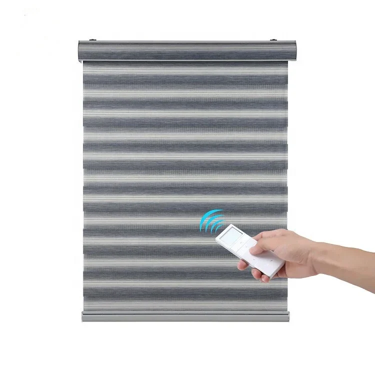 Smart zebra blinds Power Control Dual Layer blind Wifi Blind Motor For Wholesale Zebra Shade Motorized