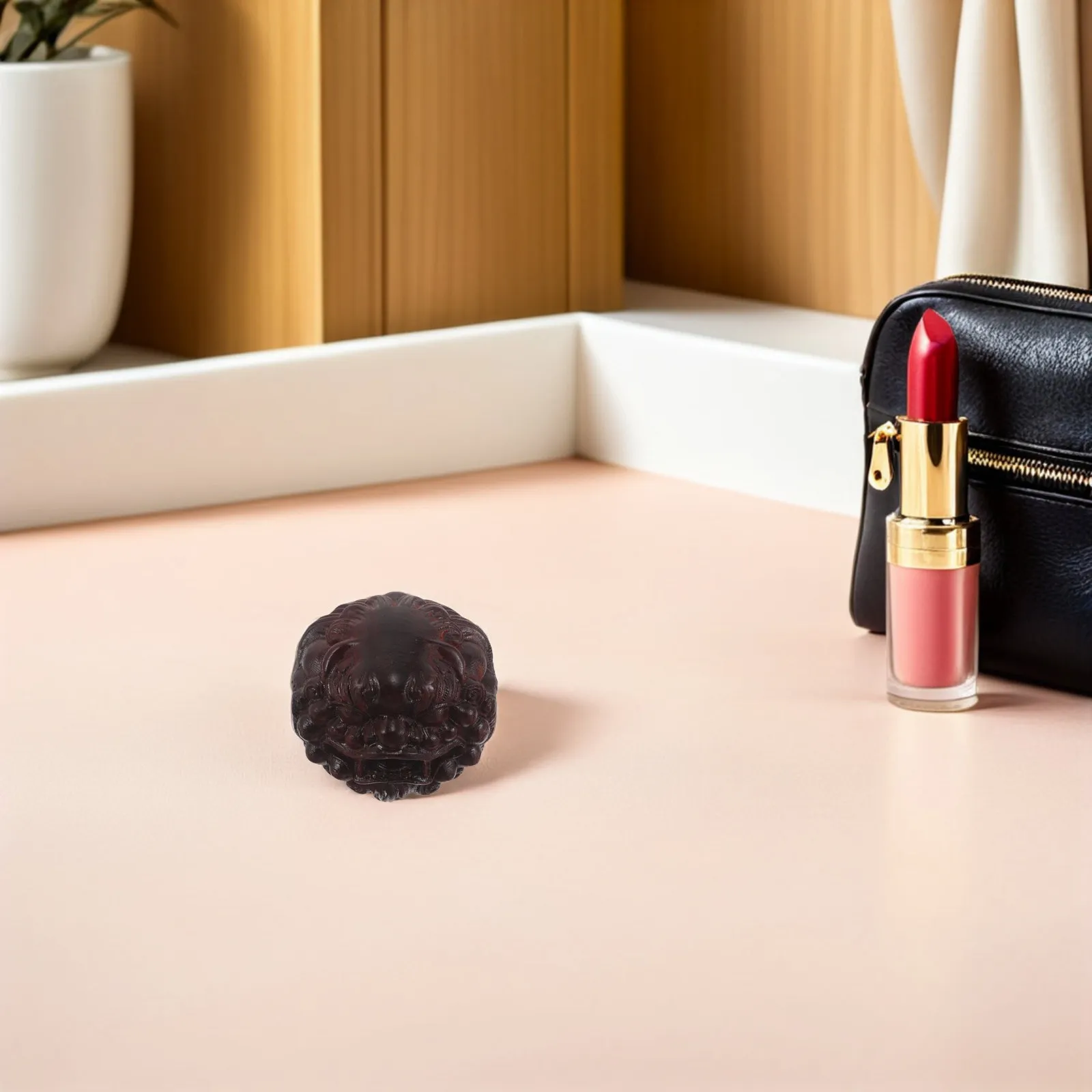 

1 пара премиальных деревянных массажных шариков для рук, 1,6 дюйма, с китайским резным узором в виде льва, для укрепления мышц ладоней и тренировки гибкости