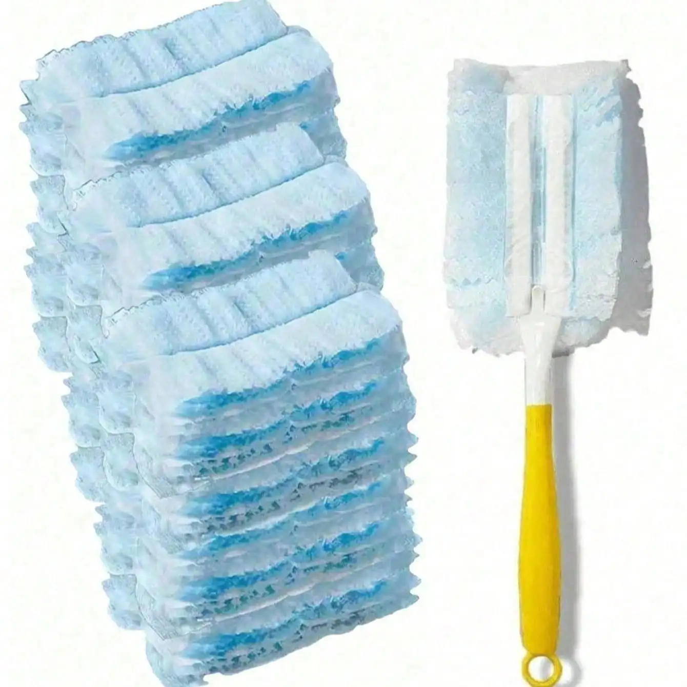 

Electrostatic Dust Duster Refills,10pcs Disposable Cleaning Cloths with 1 Handle,Reusable Duster for Home Car Furniture Keyboard