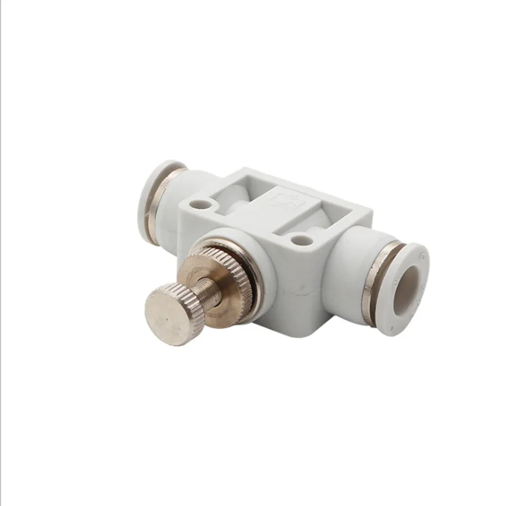 1 Uds válvula de mariposa blanca PA L SA4/6/8/10/12 restrictor tipo tubería conector rápido interruptor de tubo de gas airtac