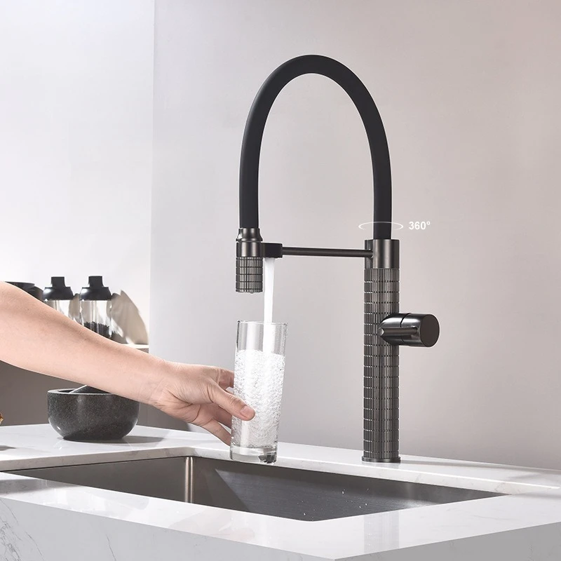 Kitchen Bathroom Pull-out Hot Cold Water Basin Faucets Easy Installation Rust Resistant Sink Faucet Durable Bathroom Fixture