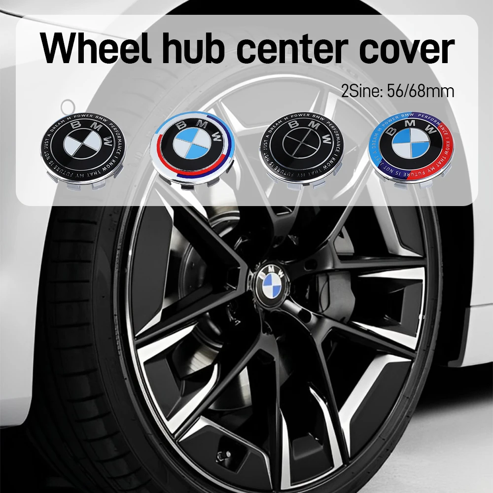 4Pcs Car Wheel Center Hup Caps Wheel Cover For BMW M Performance X1 X2 X3 F20 F25 M5 M6 E34 E36 E60 E90 E46 E39 E70 E53 E30 E87