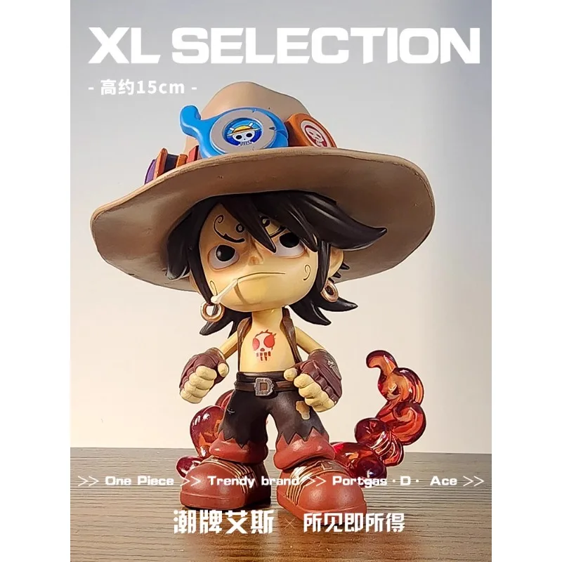 

One Piece Trendy Ace Sanji Car Chassis Table Ornament PVC Doll Model Statue Collectible Model Children's Toy Doll Gift in Stock