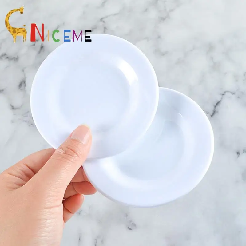 1pc 9cm Dishes Plate Tableware Dolls House Furniture Miniatures Kitchen Toy Best Gifts For Dollhouse Accessories