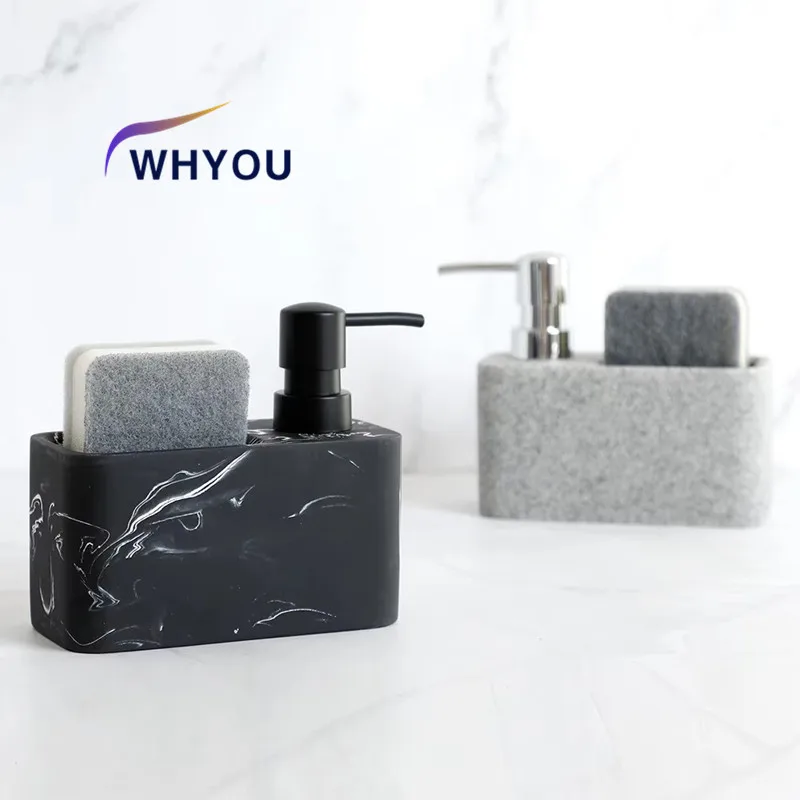 WHYOU Resin Creative kitchen Liquid Soap Dispensers, Lotion Bottle, Emulsion, Latex Hand Wish Bottles, Bathroom Accessories Set