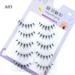 Fairy Y2k Cosplay False Eyelashes 5 Pairs Little Devil Natural Cross Tapered Thai Manga Lashes Extensions Korean Makeup Products