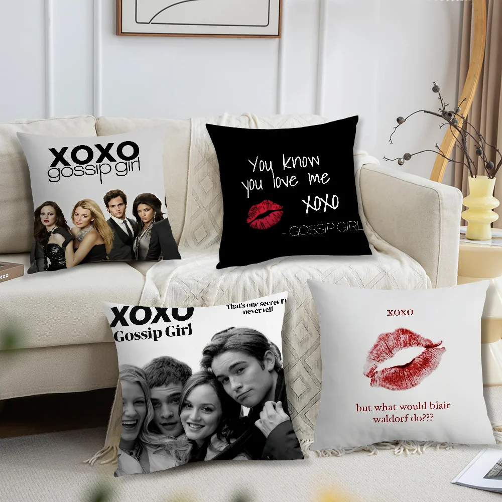 

Film G-Gossip G-Girl XOXO Fashion For Bedroom Car Coffee Shop Room Soft and Living Room Sofa Decorative Pillow Cover Case