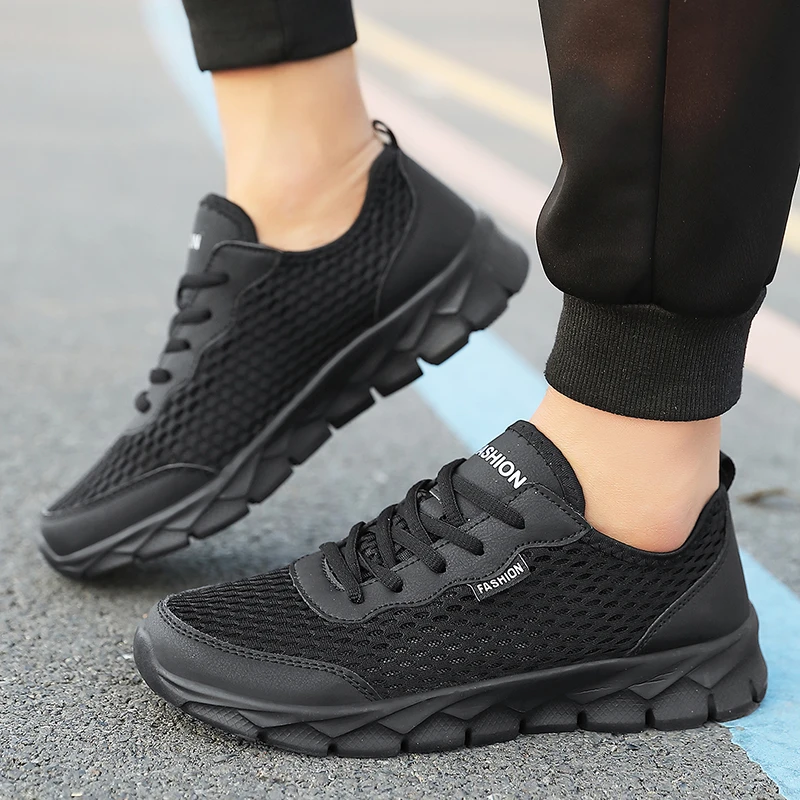 Summer Men Casual Sneakers Fashion Breathable Casual Flat Shoes Outdoor Non-Slip Walking Men Shoes Tennis Zapatos Hombres