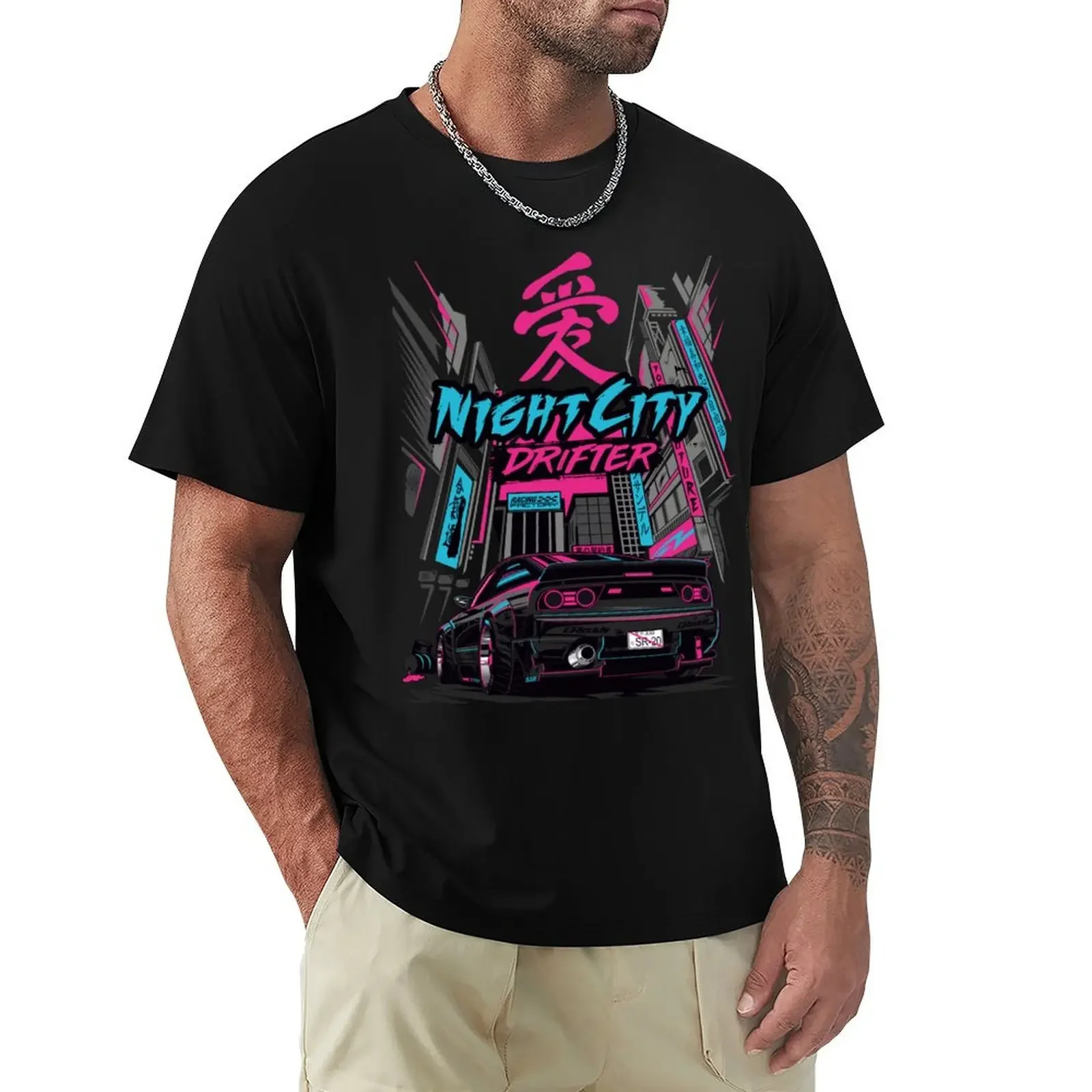 240sx - Night City Drifter T-Shirt oversizeds summer clothes shirts graphic tees mens plain t shirts