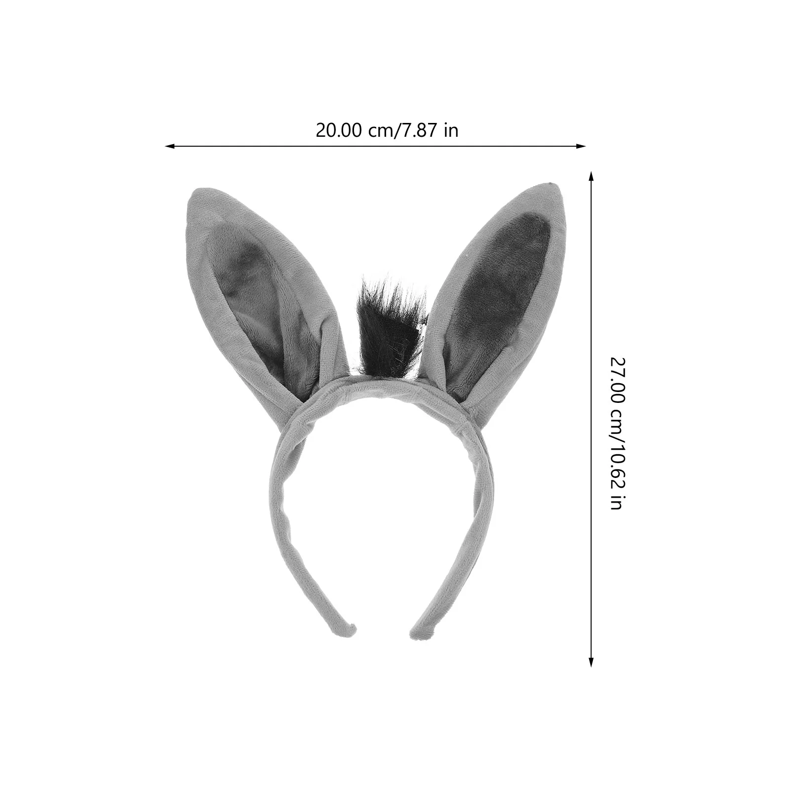 Donkey Headband Donley Ears Animal Adult Costume White Flapper Headpiece Halloween Accessories Headgear Man