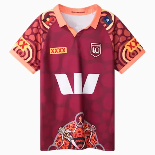 

2024 QLD Maroons Mens Indigenous Rugby Jersey size S--5XL ( Print name and number )