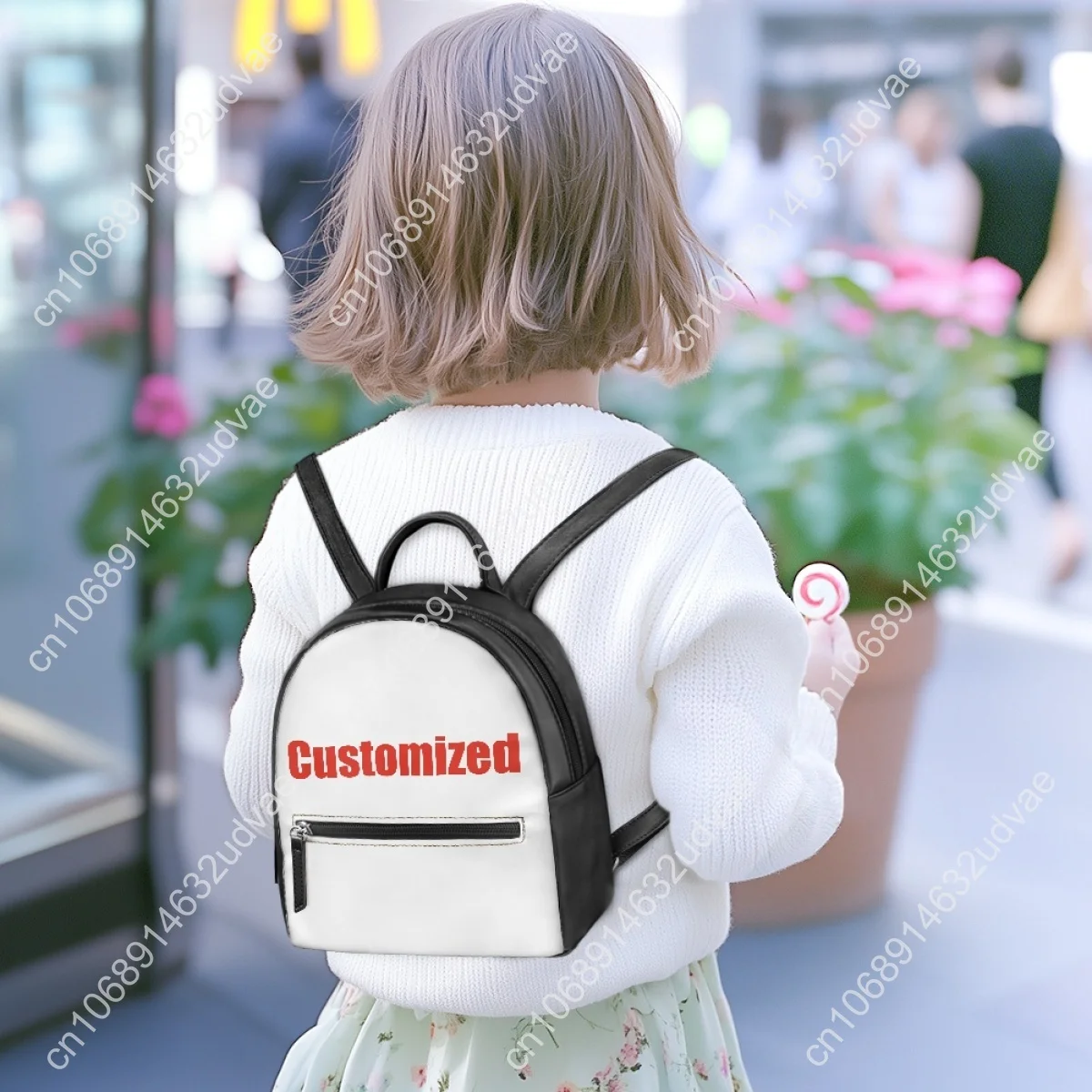 Custom Backpack Purse Women Child Schoolbags Personalized Double Shoulder Bag High Quality Mini Daypack Leather Travel Bag Gift