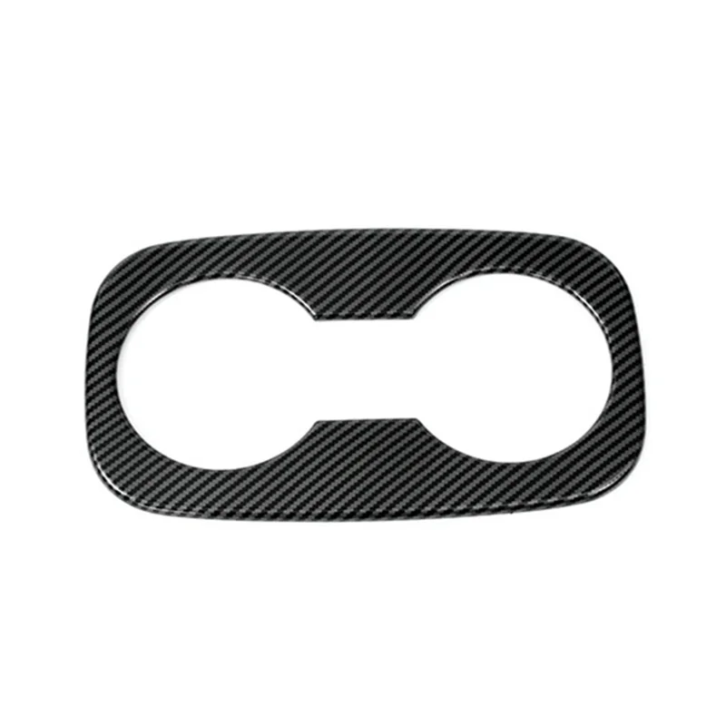 For Chevrolet Seeker Trax 2023 2024 Rear Cup Holder Cover Bezel Trim Accessories , ABS Carbon Fiber