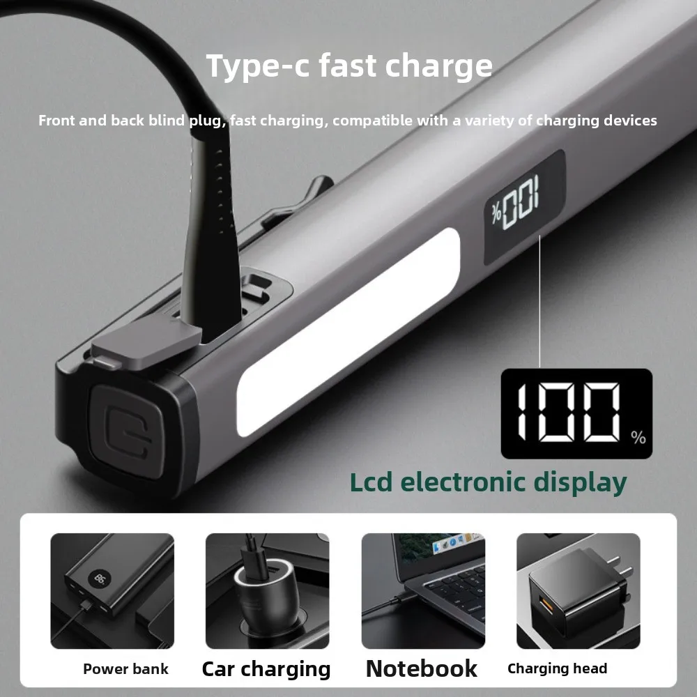New long battery life maintenance led pen light USB charging lighting multi-function maintenance work light outdoor flashlight