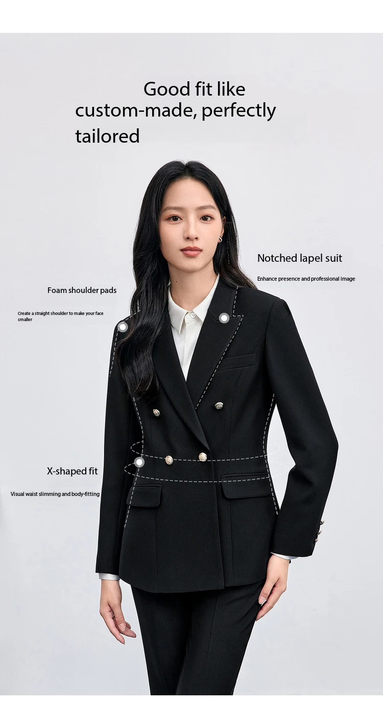 SENTUBILA ‌ Damenblazer ‌ Slim Fit Mäntel Herbst 2026 Damen Bürokleidung ‌ Langarm ‌ Jacke ‌ Damen-Formelle Kleidung 153XA1646 – Detail 17