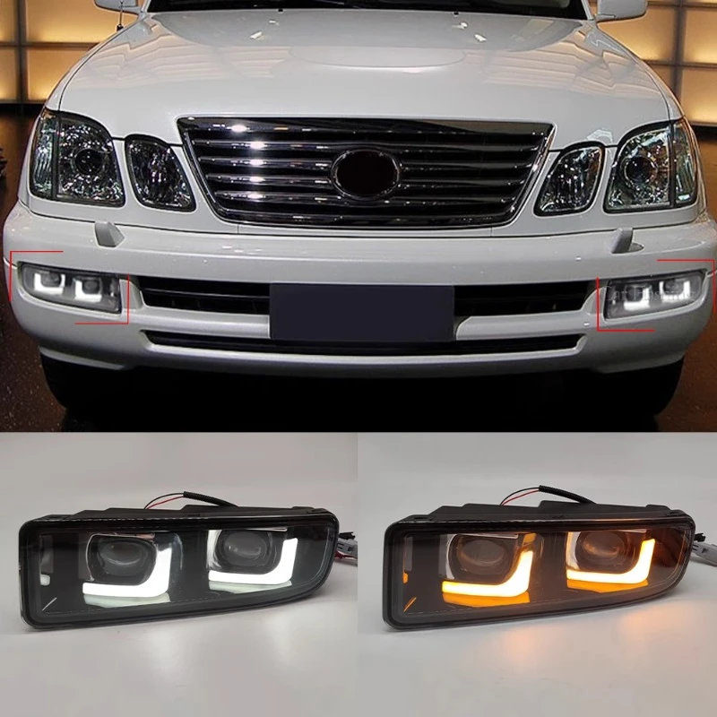 For 1998-2007 Lexus LX470 modified LED front fog light assembly daytime running light front bumper light