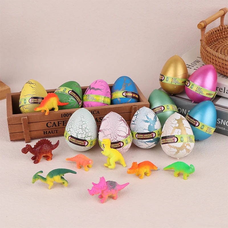 4PCS/Set Dinosaur Eggs Gifts Hatching Water Growing Magic Eggs Dinosaur Grow Novelty Educational Toys For Birthday Party Gift