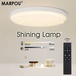 MARPOU Star Led ceiling lamp for living room lamps 110V 220V Brightness Dimmable by Remote control ceiling lights For bedroom