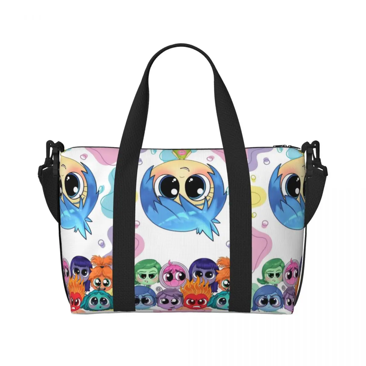 

Custom Inside Out Character Beach Tote Bag Women Extra Large Gym Carry On Adorable Cartton Travel Shopping Bags