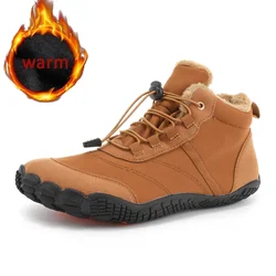 Brand New Winter Boots for Men Women Snow Barefoot Shoes Outdoor Non-slip Warm Fur Casual Sneakers Ankle Boots Hiking Shoes Man