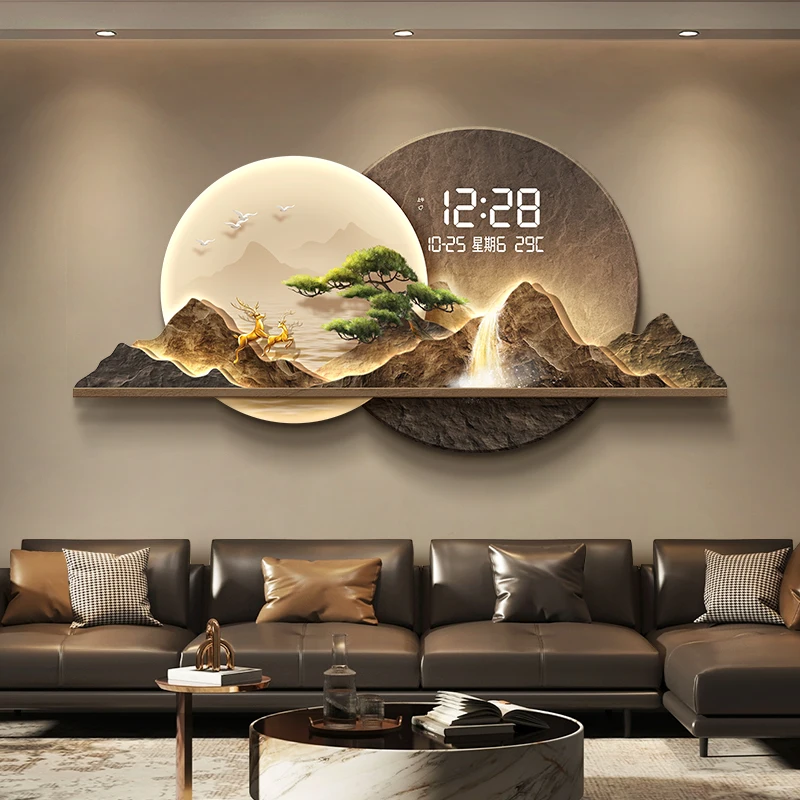 

Modern Nordic Wall Watch Digital Luxury Big Size Creative Design Clock Wall Aesthetic Xenomorph Horloge Murale Room Decorations