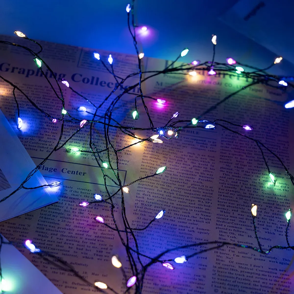 LED String Fairy Lights Green Wire Outdoor 36M Cluster Christmas Tree Light Garland For New Year Street Party Wedding Decoration