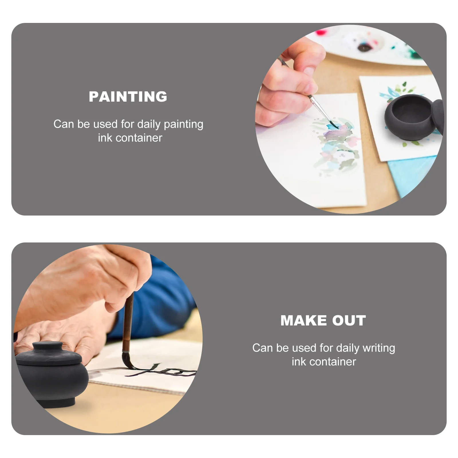 

1Pcs Traditional Inkslab Classic Design Strong Material Mini Inkstone for Drawing Painting Students Useful Calligraphy Tool Gift