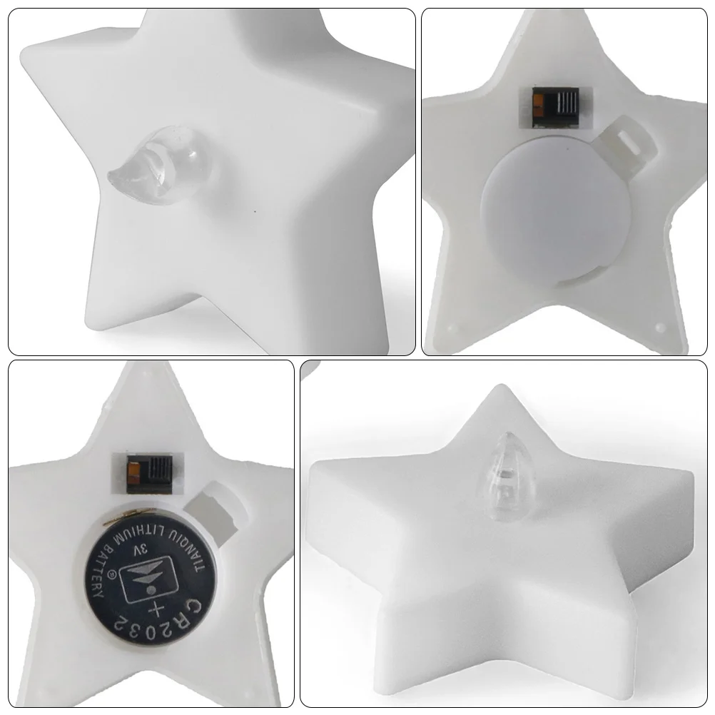 12 Pcs Electronic Candles Led Candle Lamps Flameless Electric Candle Led Star Lamp Party Candle Lamp Lighting Solution