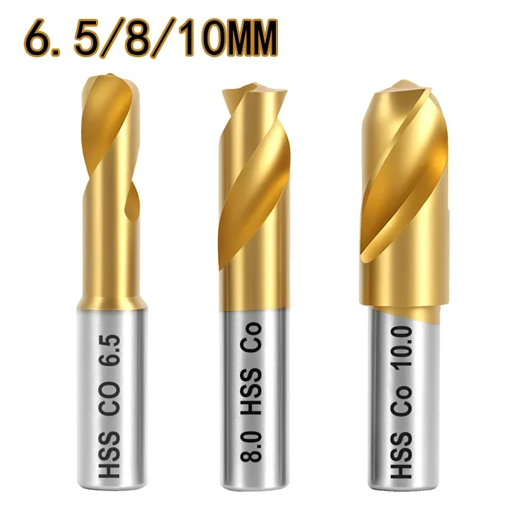 

3Pcs Spot Weld Drill Bit Portable Spot Weld Removal Drill Bit High Speed Steel Cobalt Spot Welding Cutter Drill Bit 6.5/8/10 MM