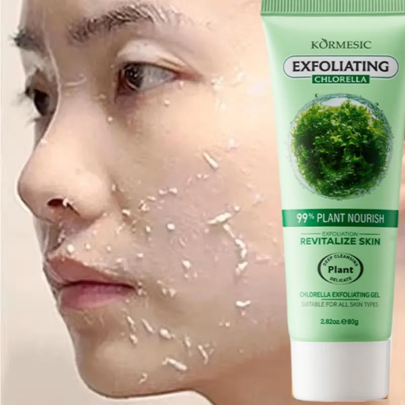 

Chlorella Face Exfoliating Gel Gentle Exfoliate Oil Control Remove Blackhead Dead Skin Deep Cleaning Pores Moisturize Face Scrub