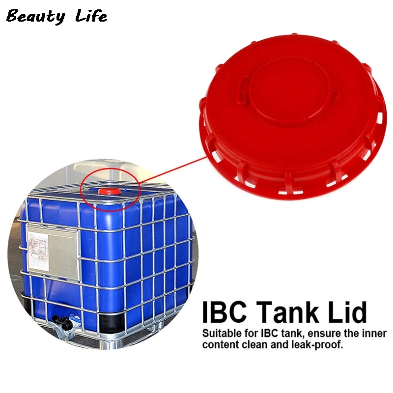 16.3CM Double Hole Tote Tank Lid Breath Cover Fitting IBC Ton Barrel Cover Cap With Gasket With Venting Ton Barrel Plastic Cover