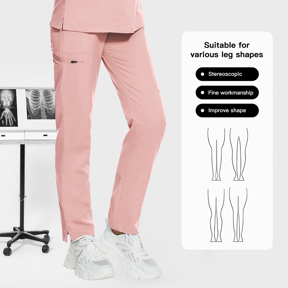 Hohe Qualität Pet Klinik Krankenschwester Arbeit Hose Einfarbig Zahnarzt Pflege Peeling Frauen Böden Elastizität Krankenhaus Arzt Arbeitskleidung