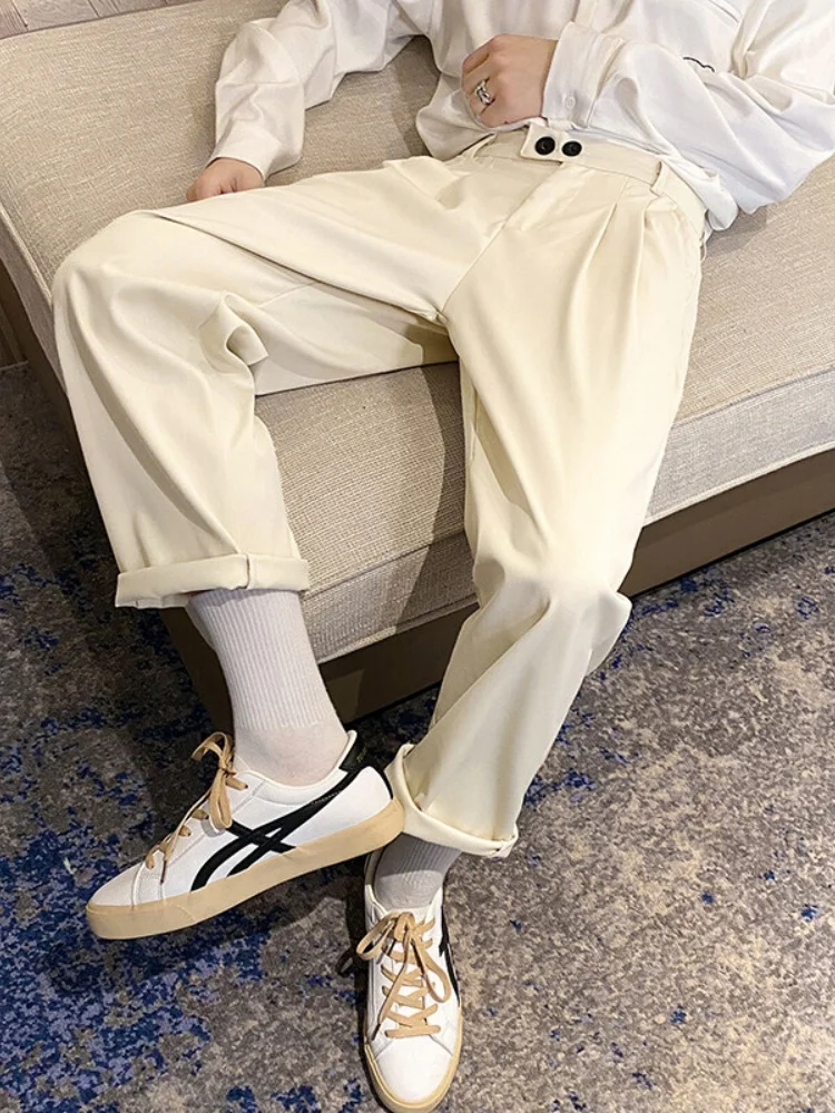 

Мужские повседневные брюки прямого кроя Nine-Foot: весенне-осенние, молодежные, премиум-класса, для подростков