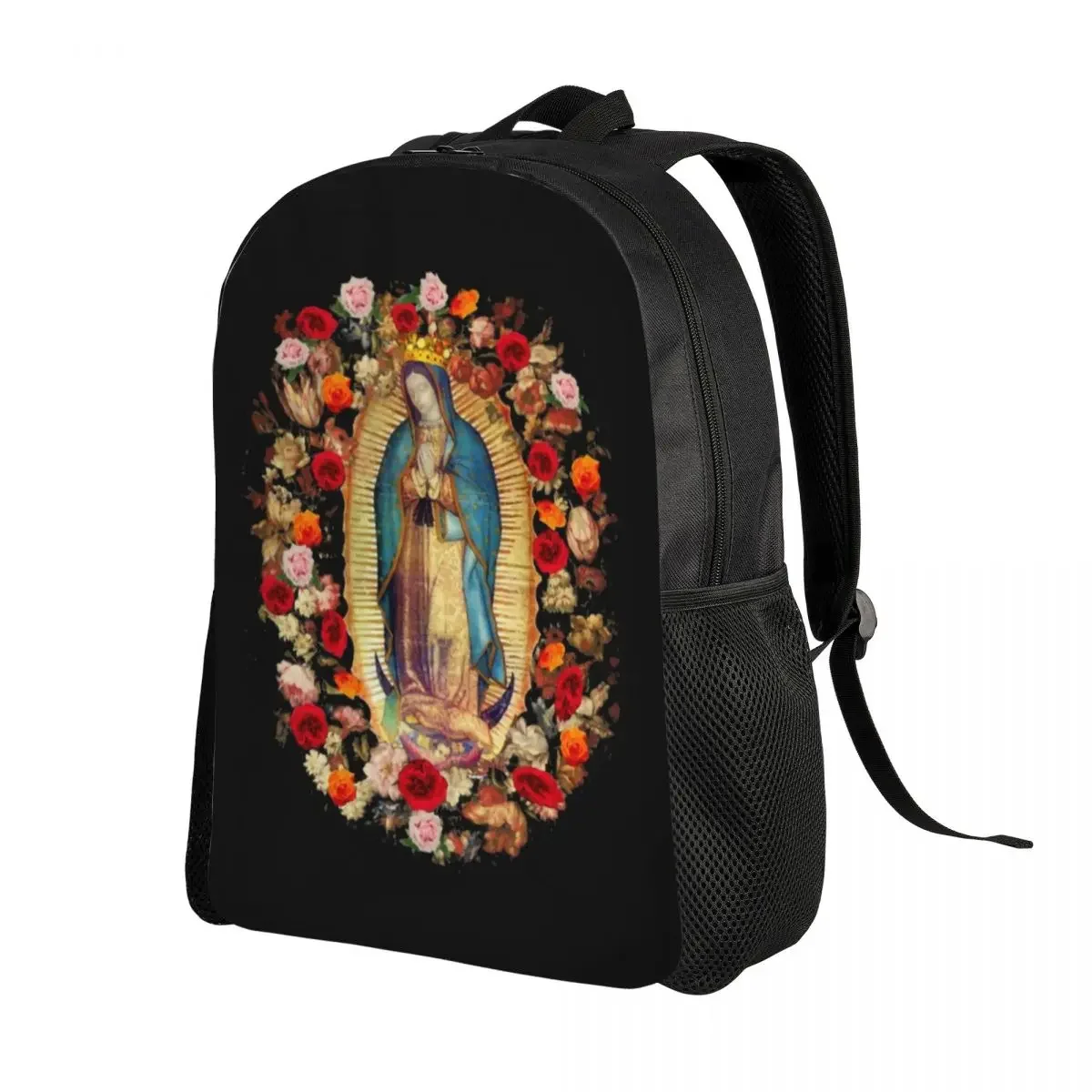 Our Lady Of Guadalupe Mexican Virgin Mary Laptop Backpack Fashion Bookbag for College School Student Mexico Catholic Saint Bags