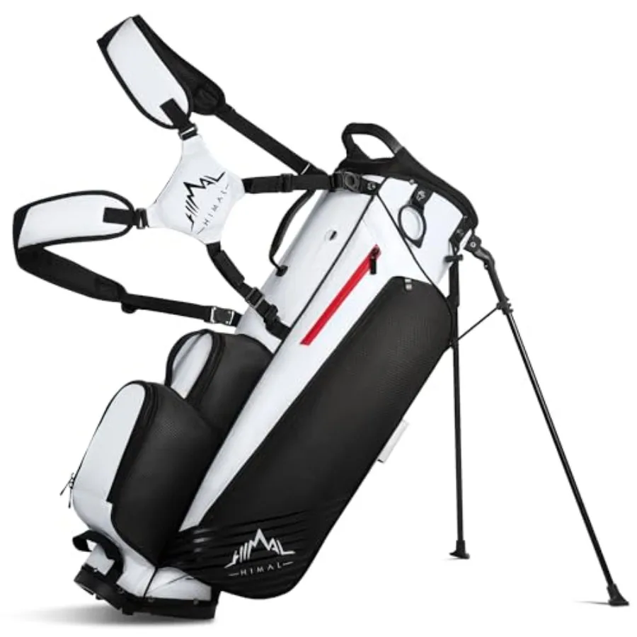 8-Way Lightweight Walking Golf Stand Bag for Men Women Full-Length Dividers Protect Clubs, Cooler Pocket, Rain Hood, Padded Dua