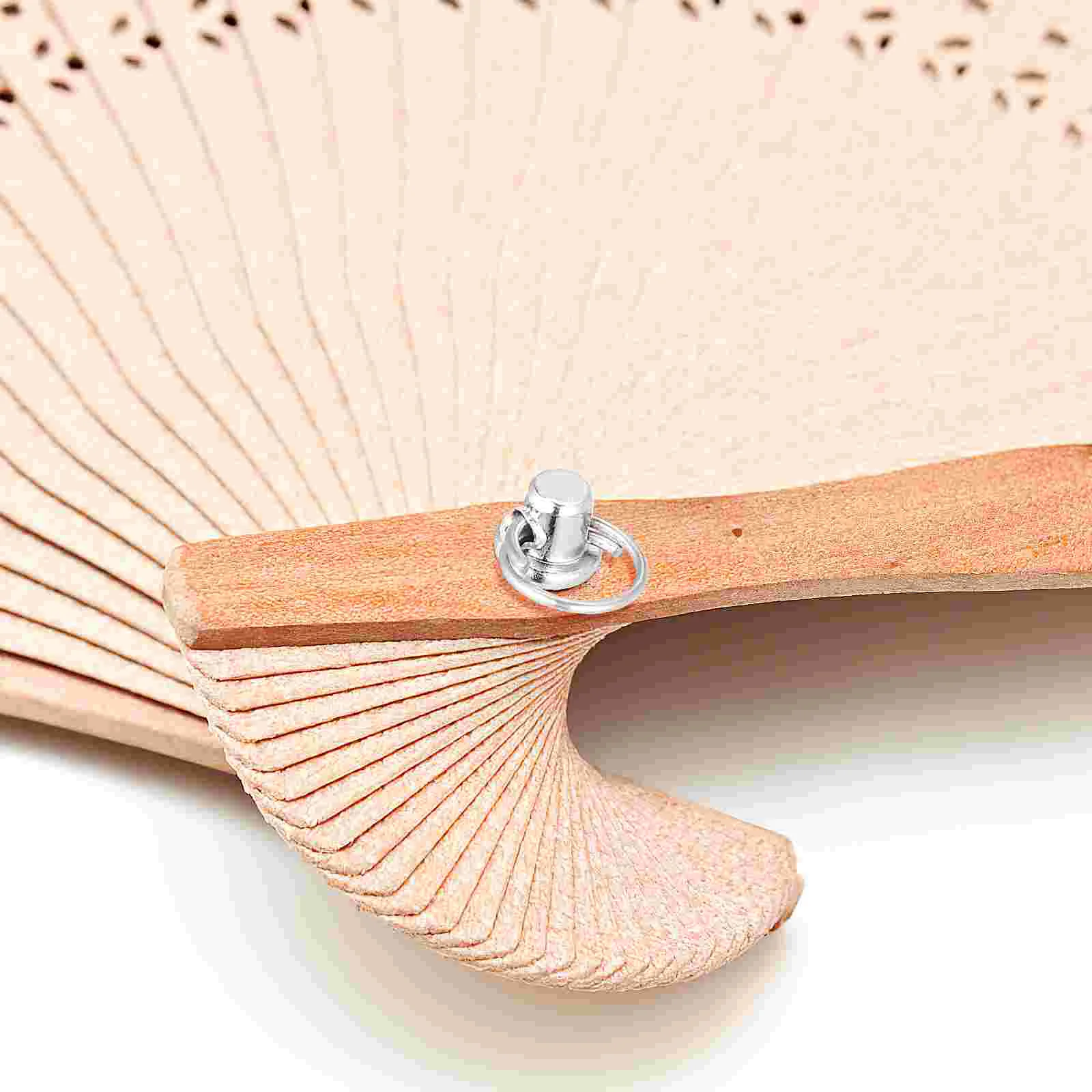 5 Sets Fan Accessories Portable Nut and Rivets Blade Hand Repairing Kit Stainless Steel Bamboo Paper Shaft