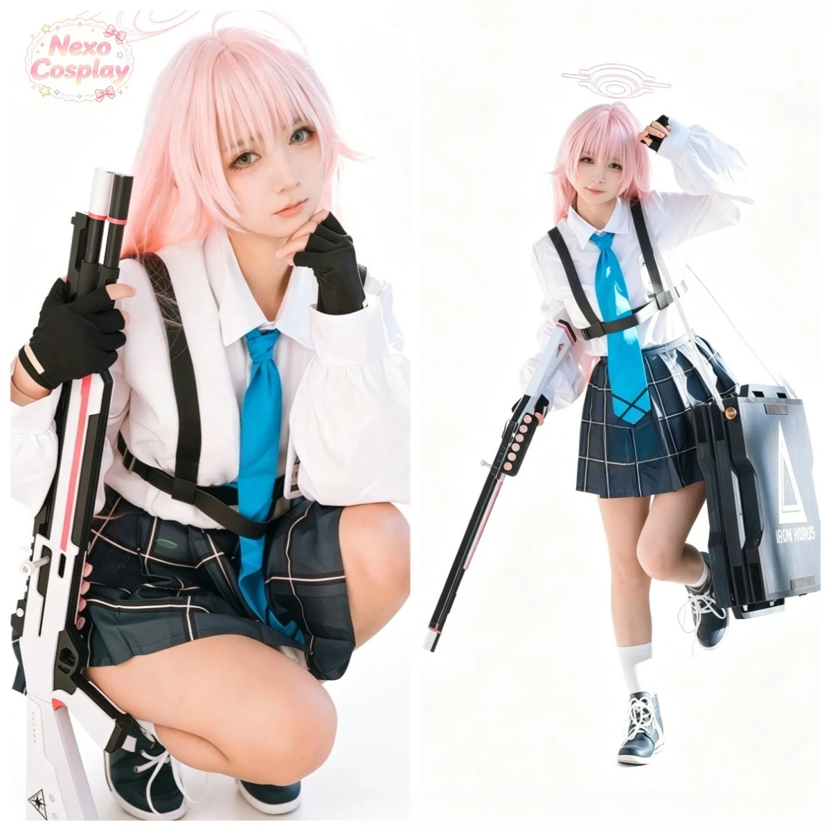 Costume de jeu Blue Archive Takanashi Hoshino, uniforme de cosplay, tenue de fête d'Halloween, NexoCosplay